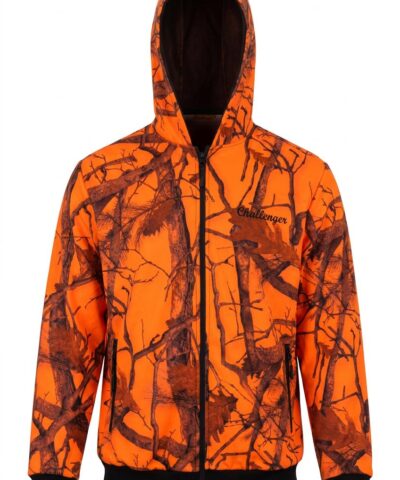 Lovačka fleece jakna sa kapuljačom Challenger Orange Camo