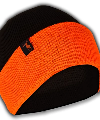 Zimska kapa za lov – Deerland braon/fluo oranž