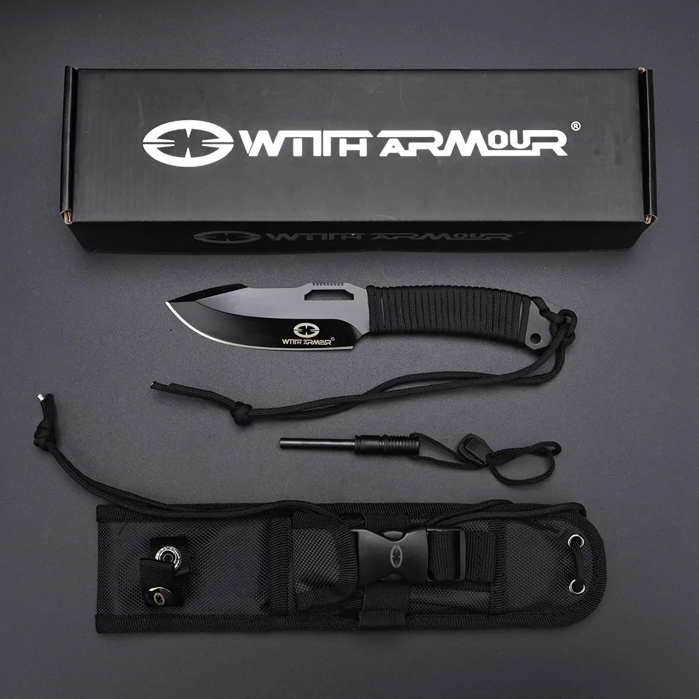 With Armour nož fiksni sa futrolom Yaksha crni - Slika 3