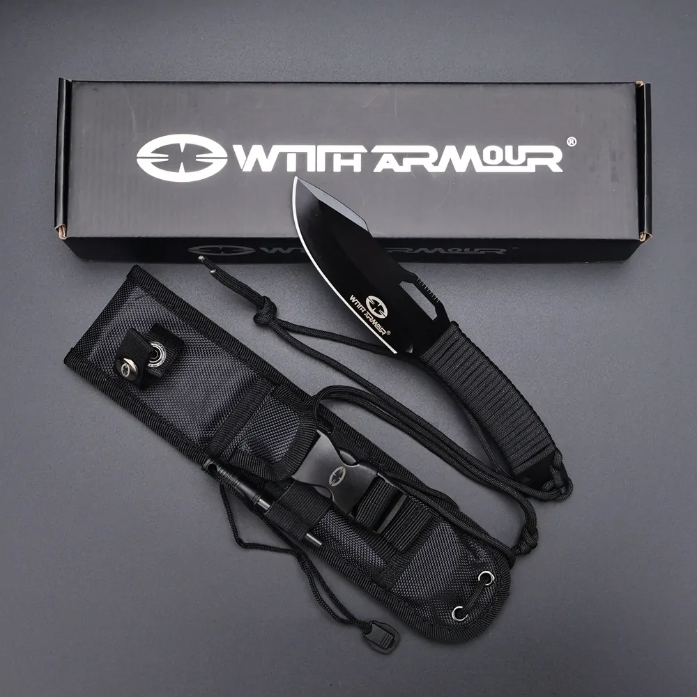 With Armour nož fiksni sa futrolom Yaksha crni - Slika 4