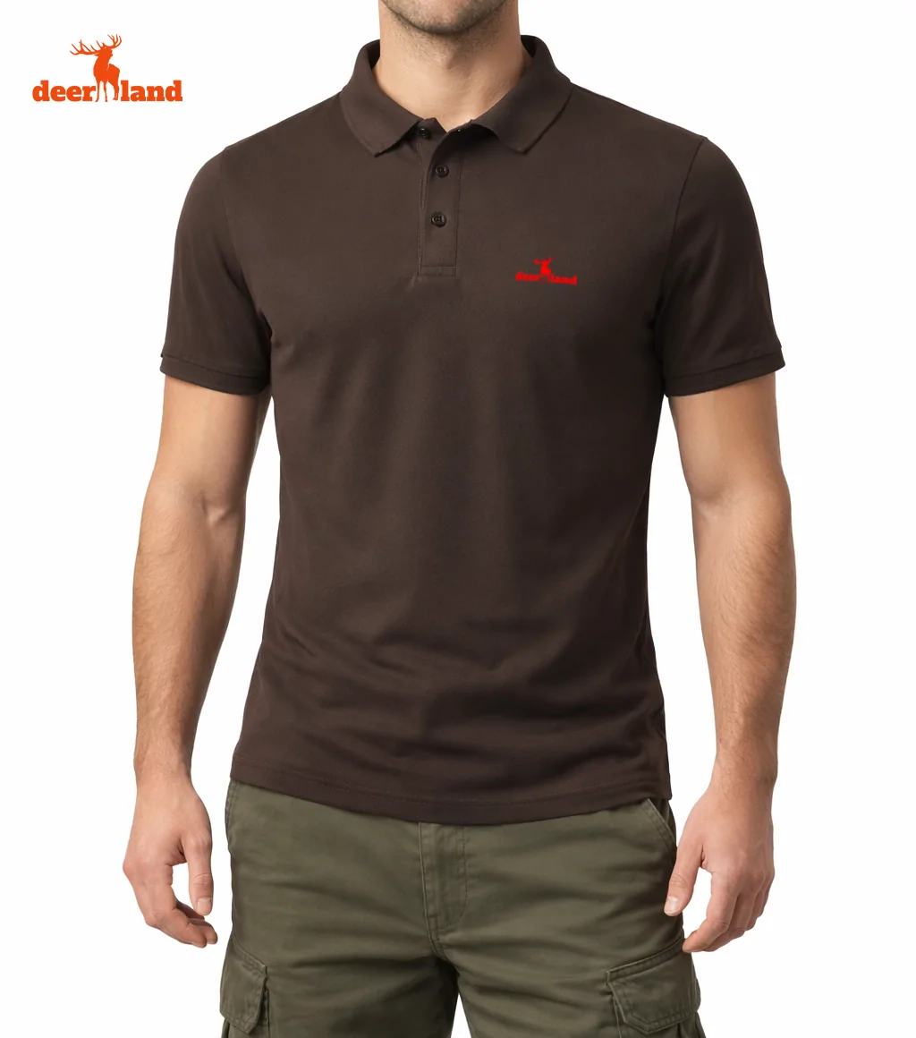 Polo Majica Deerland Logo Braon - Slika 2