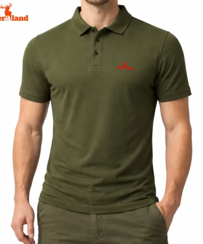 Polo Majica Deerland Logo Olive