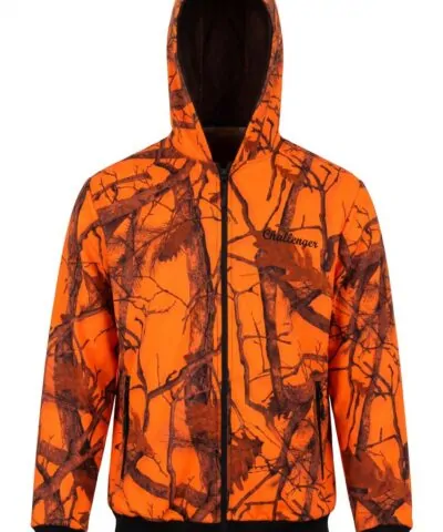 Lovačka fleece jakna sa kapuljačom Challenger Orange Camo